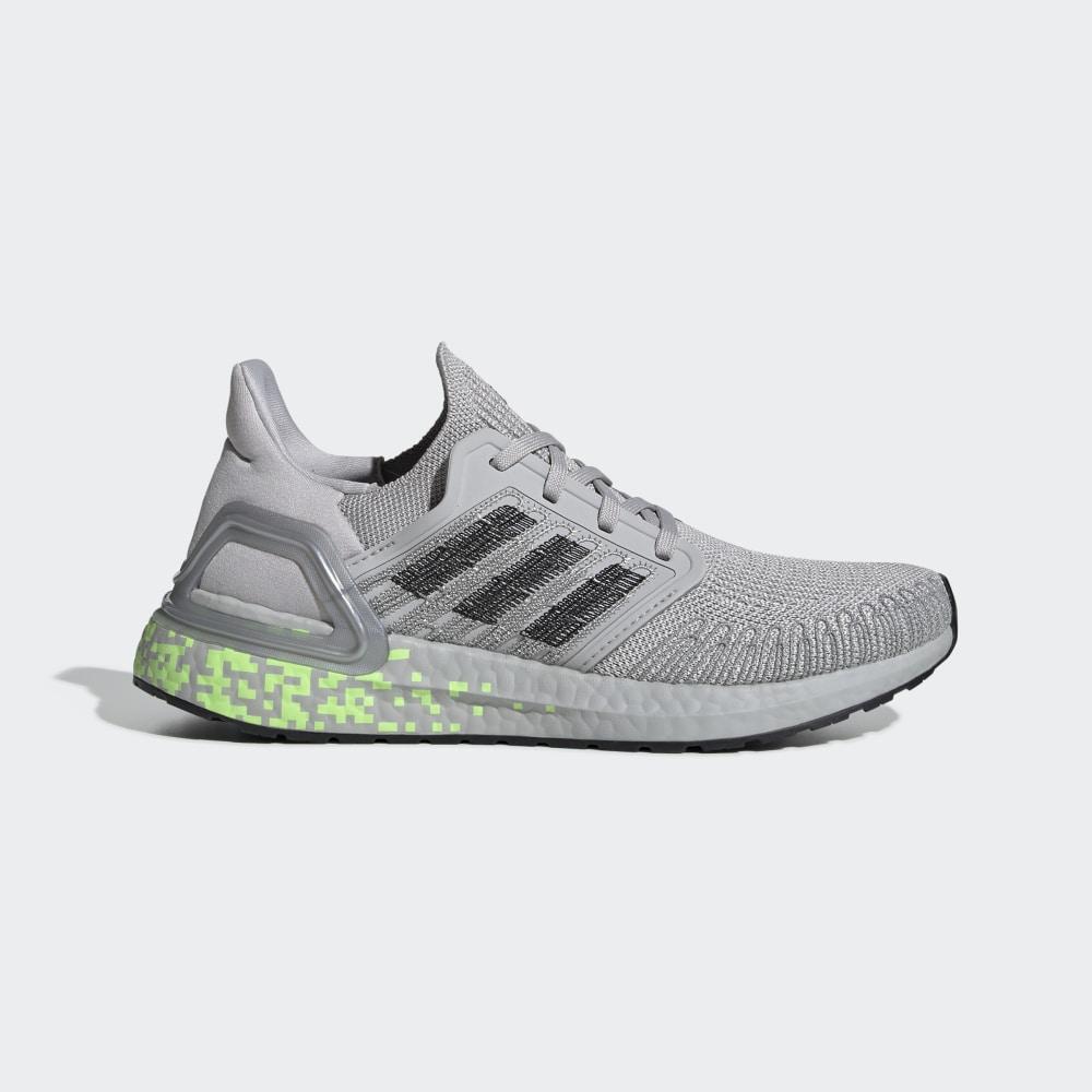 Adidasi Alergare Adidas Ultraboost 20 Dama Romania - Gri/Negrii/Verzi EG0723